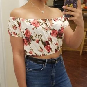 Charlotte Russe | Off the shoulder crop top